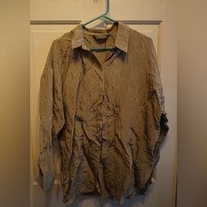 NWOT Poshmark Silver Blouse